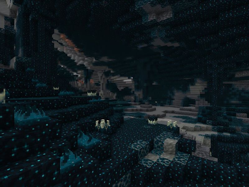 Khu Vực Bóng Tối Nguy Hiểm Deep Dark Trong Minecraft 1.19.2 Apk