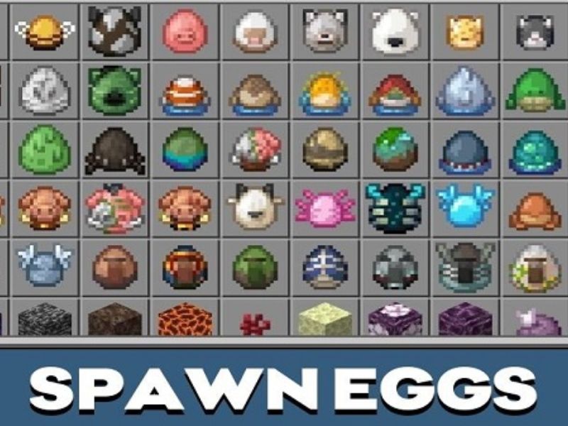 Cải Tiến Spawn Eggs trong Minecraft 1.21.80 APK 