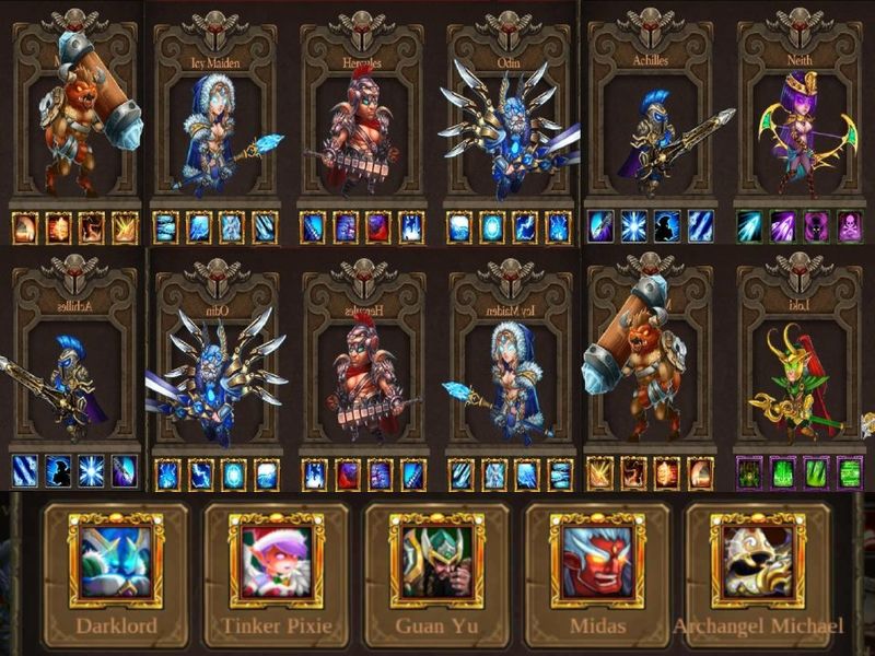 Hệ thống tướng hùng mạnh trong Epic Heroes War