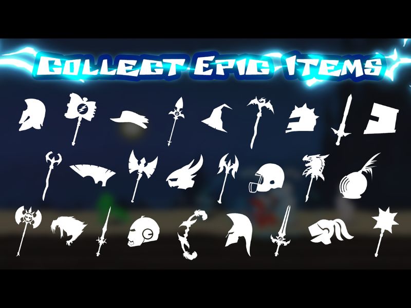 Hệ thống vật phẩm đa dạng, chi tiết trong Stickman The Flash