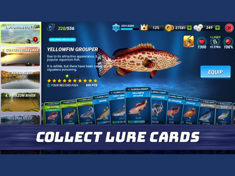 Bộ Sưu Tập Cá Đa Dạng Với Hàng Trăm Loài trong Fishing Clash