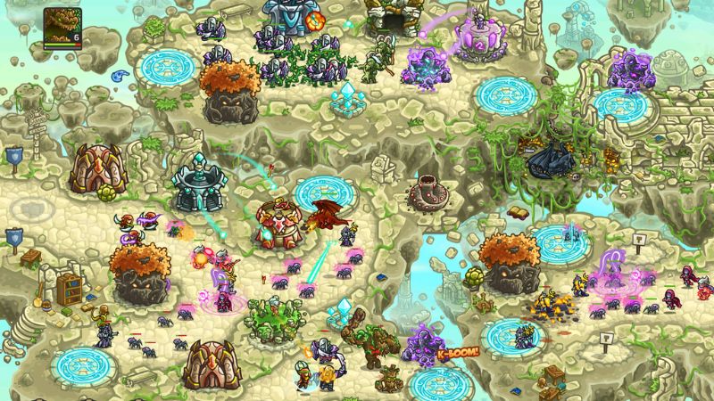 Tải Kingdom Rush Hack (Vô Hạn Tiền, Kim Cương, Full Hero) V6.4.18 3 Cuộc chiến với các loài quái vật cổ đại khác nhau trong Kingdom Rush Hack