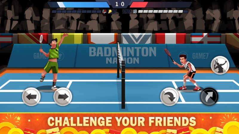 Tải Badminton League MOD APK (Vô Hạn Tiền) v5.81.5089.0 1 Badminton League MOD APK trong sân thi đấu cầu lông.