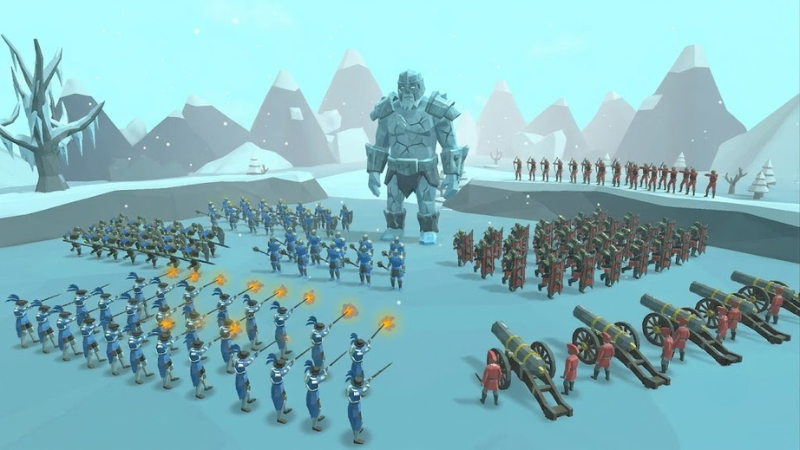 Tải Hack Epic Battle Simulator 2 (MOD Vô Hạn Tiền, Kim Cương) v1.6.85 1 Hack Epic Battle Simulator 2 với hai quân đoàn trên chiến trường