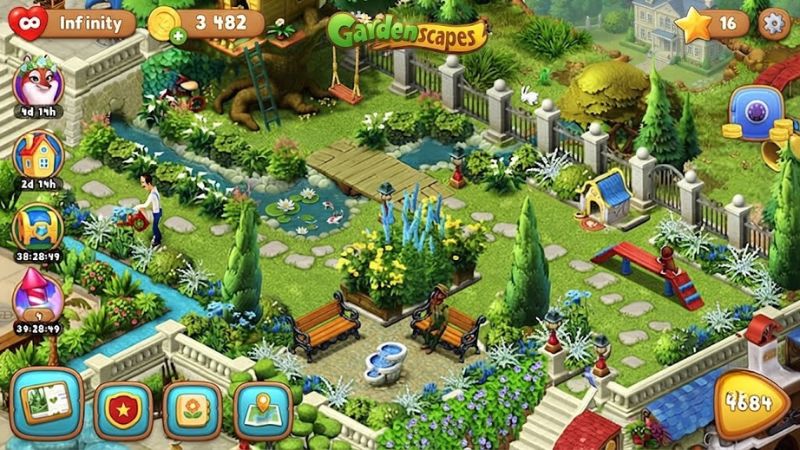Tải Hack Gardenscapes MOD APK (Vô Hạn Tiền) v8.8.2000 4 Hack Gardenscapes hỗ trợ tiền sao và booster trong màn chơi