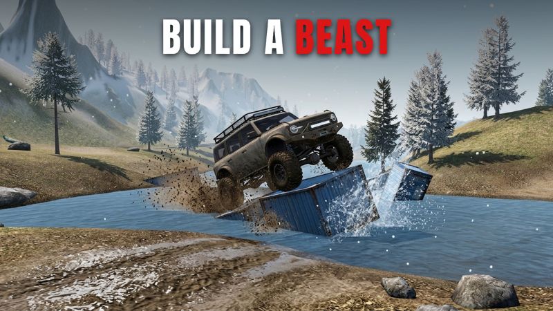 Tải Hack Offroad Outlaws MOD APK (Full Xe, VIP Unlocked) v7.11.1 1 Hack Offroad Outlaws lái xe vượt bùn.