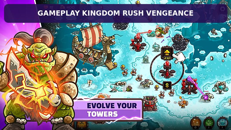 Tải Kingdom Rush Vengeance APK v1.16.08 Miễn Phí Cho Android 2 Xây tháp phòng thủ theo đường đi của kẻ địch